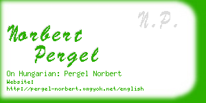 norbert pergel business card